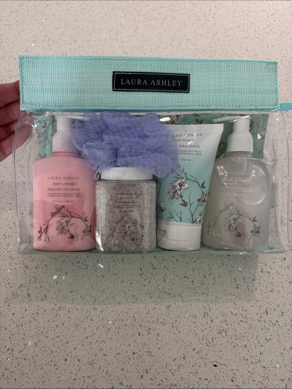 Laura Ashley Bath & Body Gift Set - Pink, Mint, Lavender